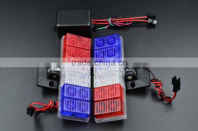 12V 12LEDs DIY Square Motorcycle Flashing Warning Light Emergency Lamp