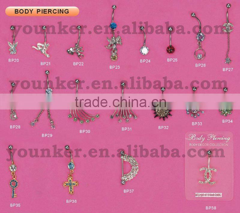 2012 Hot Sale New Sexy Rhinestone Navel Ring Body Piercing Jewelry,body Jewelry accessory