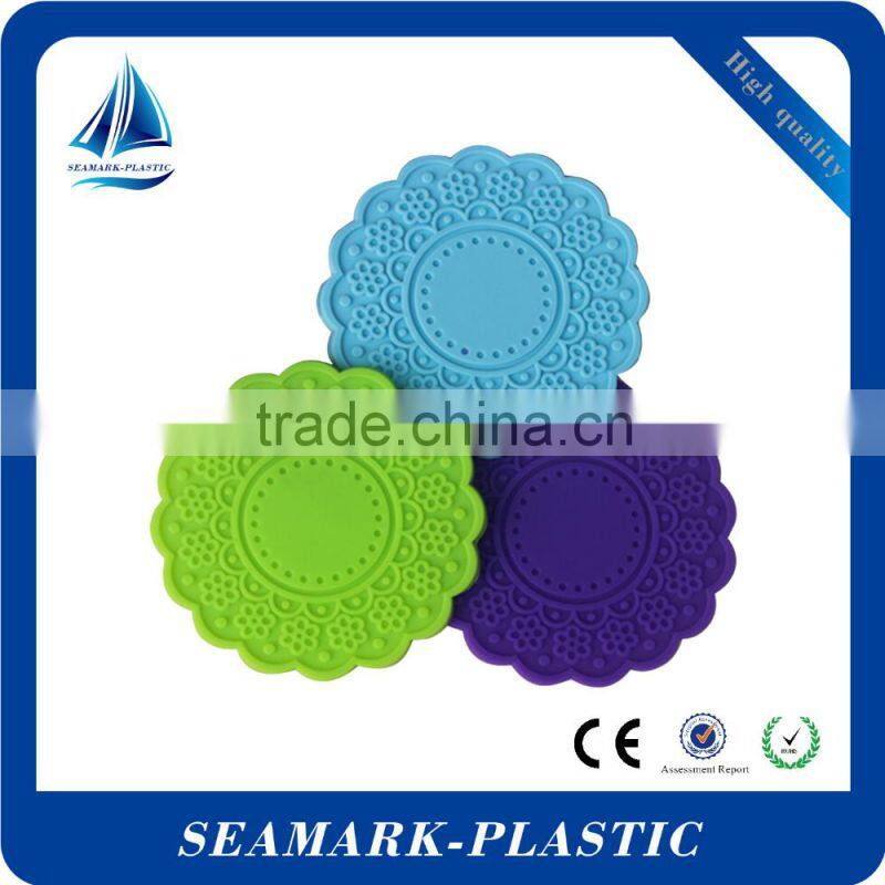2016 promotional hotel silicone recycled rubber coasters