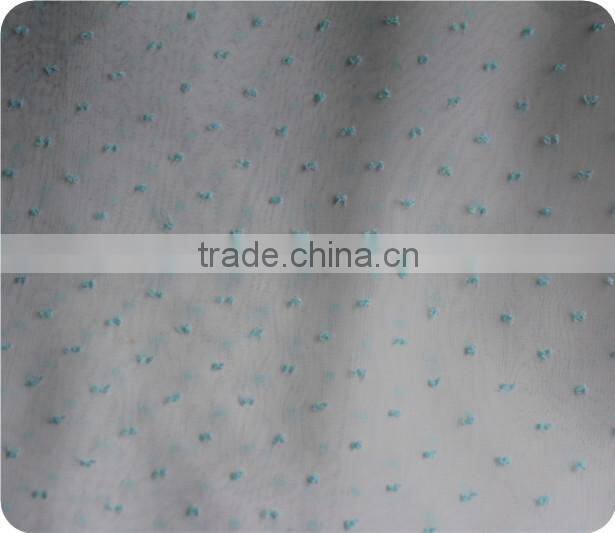 100%polyester dot cutting chiffon fabric for ladys wedding