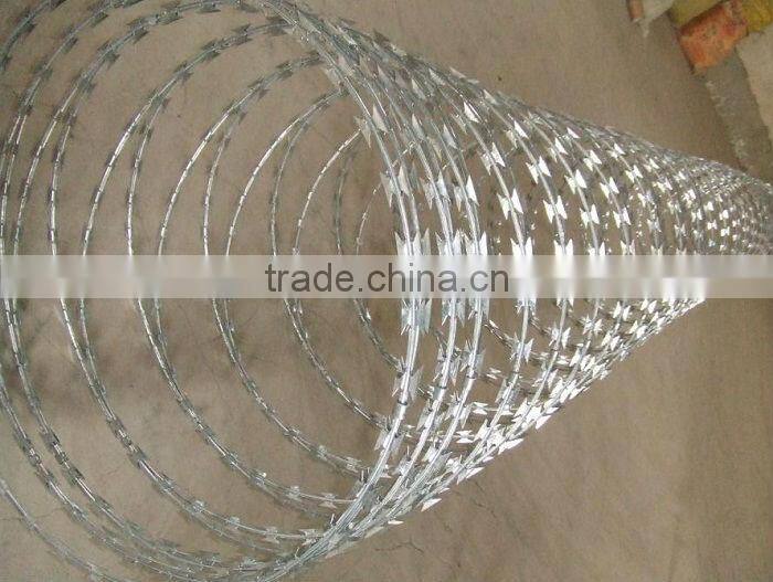 Low price Cross razor concertina razor barbed wire