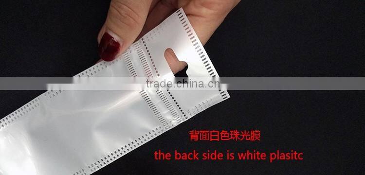 white plastic bag nylon cotton zipper pouch
