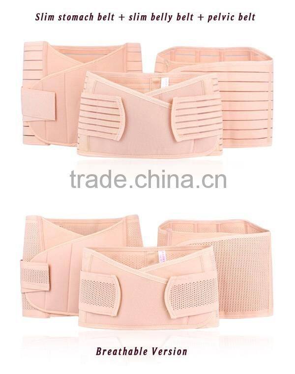 3 in 1 Set Breathable Postpartum pelvic support body building belt after pregnancy
