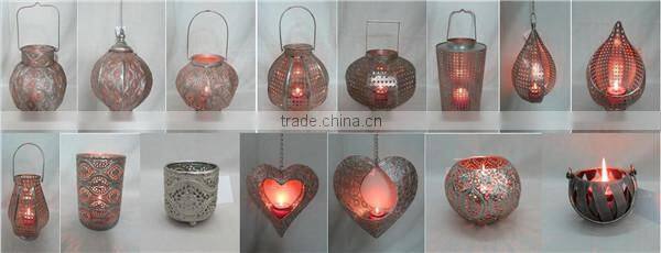 Antique Crown Shape Metal Decorative Candle Holder