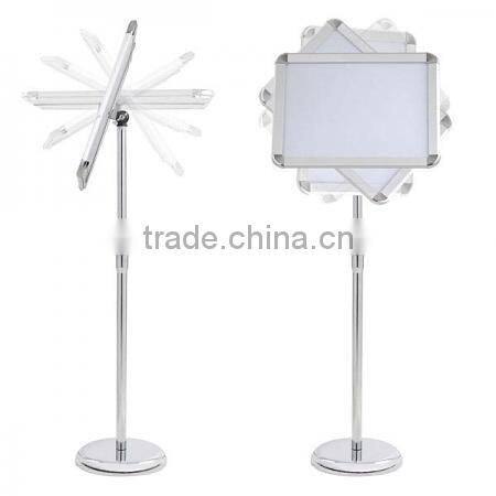 Advertising Free Standing Modern Floor Poster Display Rack