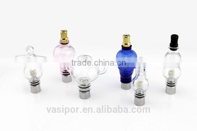 colorful wax glass skull vaporizer atomzier china wholesale !