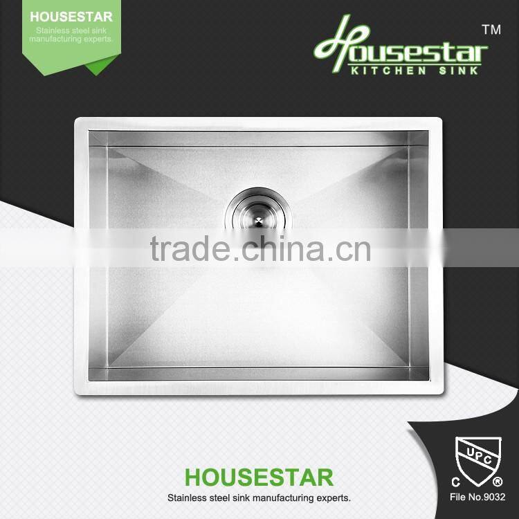 Undermount Handmade Single Bowl Stainless Steel Kitchen Sink Made in China