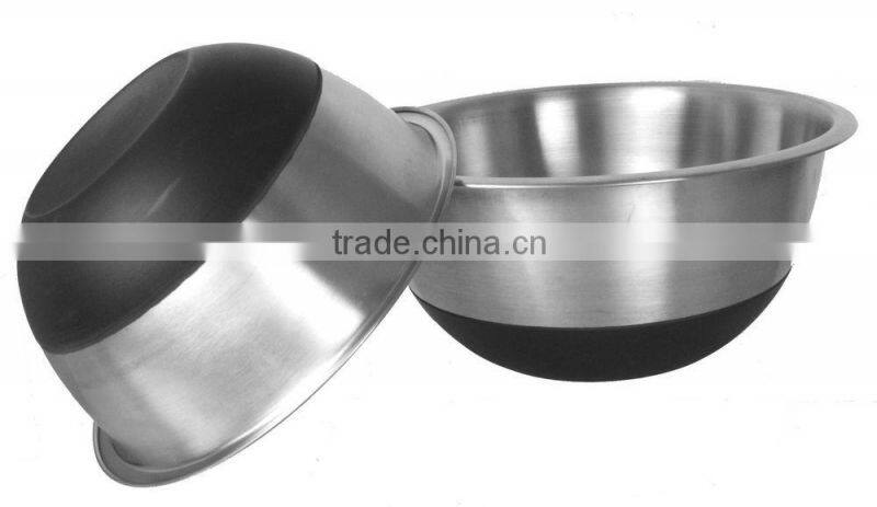 stainless steel mixing bowl with silicon bottom