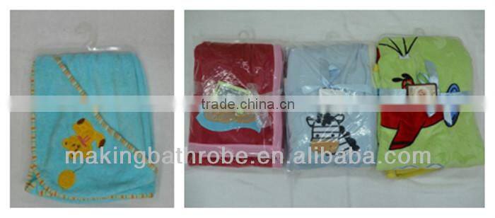 elegant patterns of Cartoon animal embroidered kids coral fleece baby & infant blanket