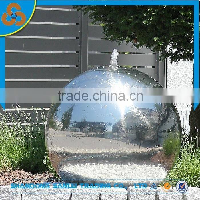 garden ornaments landscaping mirror surface stainless steel ball fountain