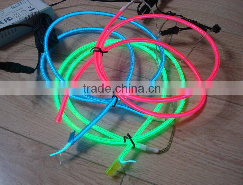 Super pull"Polar light 3"5.0mm el wire +Steel wire 0.55mmX2PCS +Nylon weaves the network