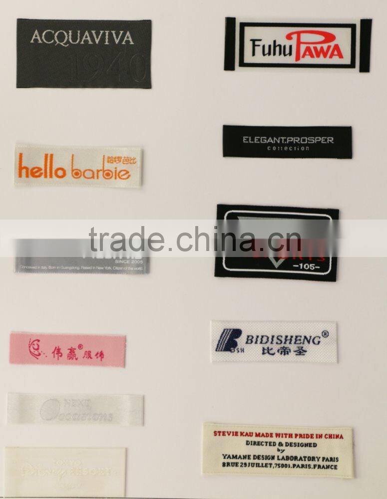 Wholesale Custom Fancy Clothing labels Woven Labels Garment Labels