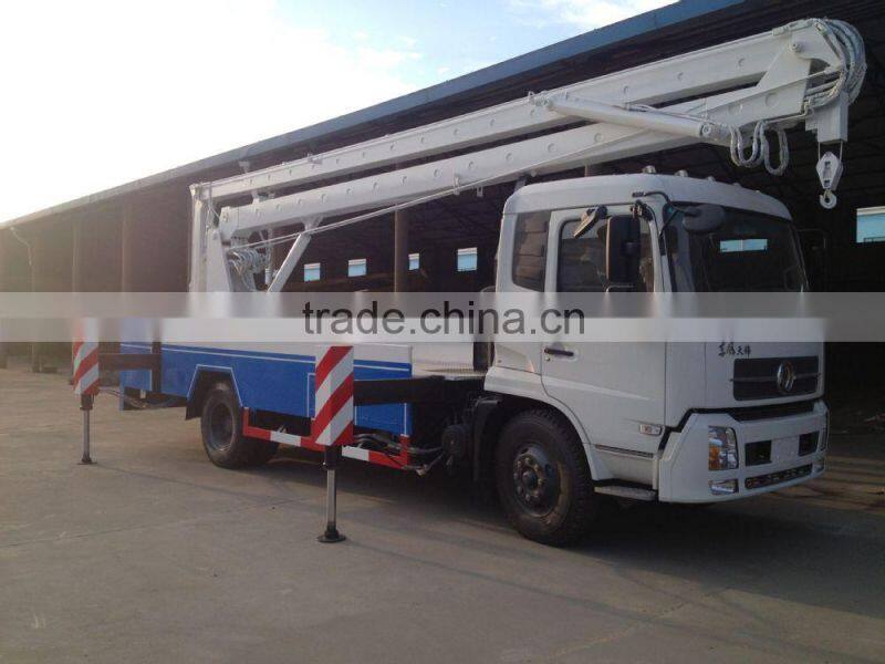 Dongfeng 16m hydraulic rising platform truck, hydraulic beam lifter