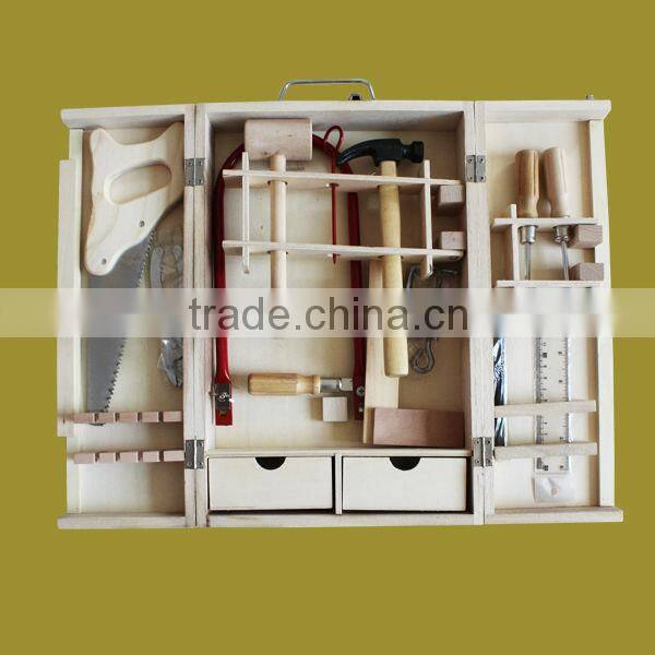 Portable practical wooden tool box