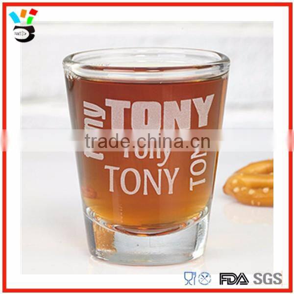 top sale cheap price engraved custom graphics shot glasses