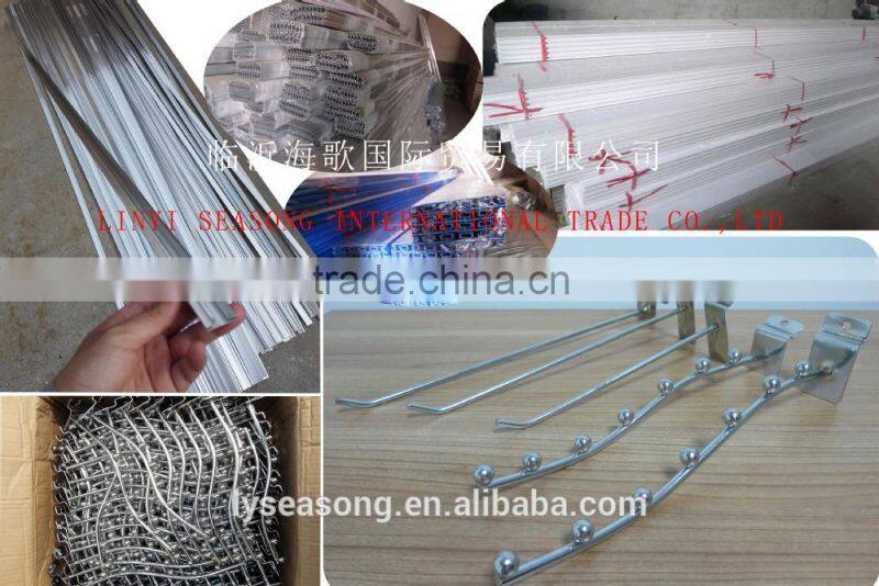 Beautiful 2015 new star design mdf slot board display board with aluminium bar