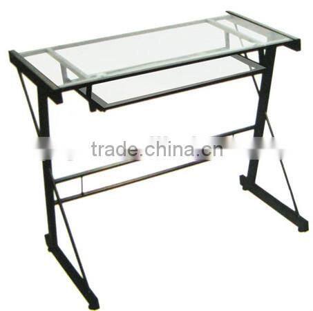 computer desk factory directly-sale cheap tempered glass desk in home, office