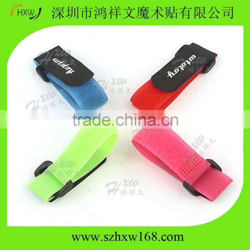 Adjustable nylon wiring accessories hook and loop belt buckle