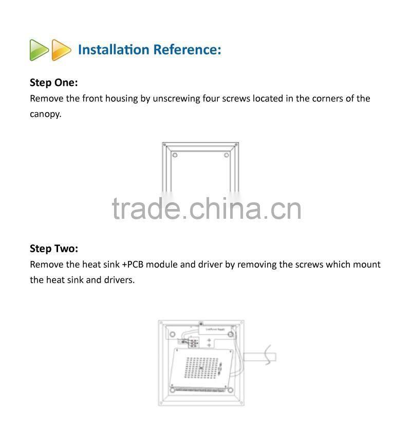DLC UL Approval 75W LED Canopy Light