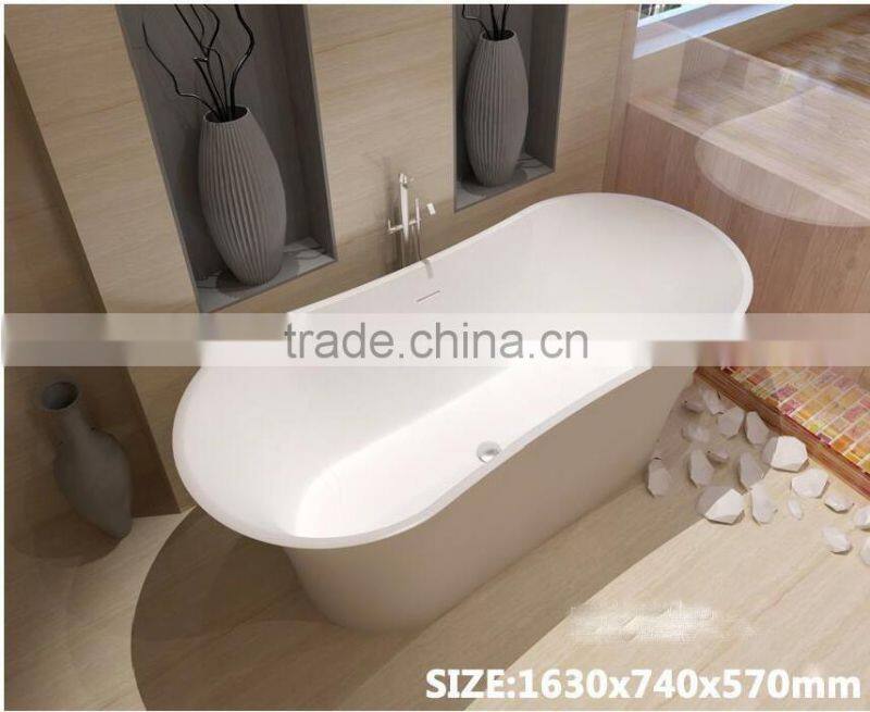 Bathroom Acrylic artificial stone whirlpools bathtub,Luxurious used freestanding bathtub