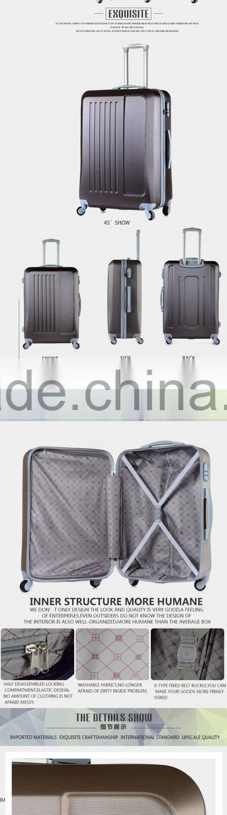 PC,ABS + PC Material color printing trolley luggage