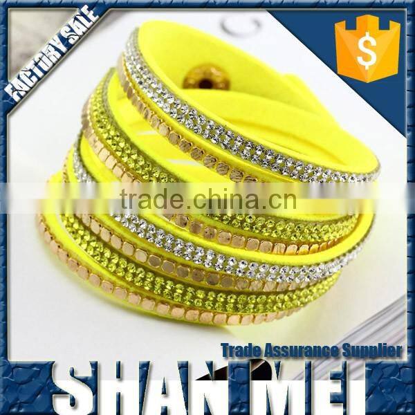 double layer pink korean velvet bracelets for women