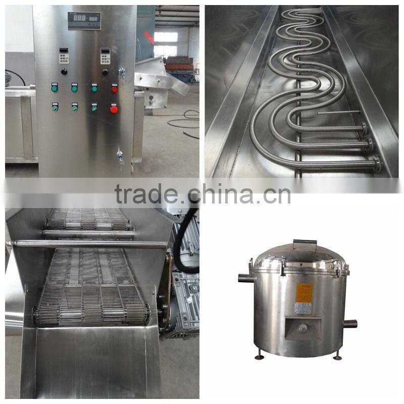 Chicken nuggets making and frying machine