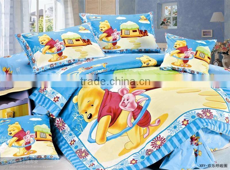 100%cotton bedding set,bear duvet cover, cartoon bedroom set