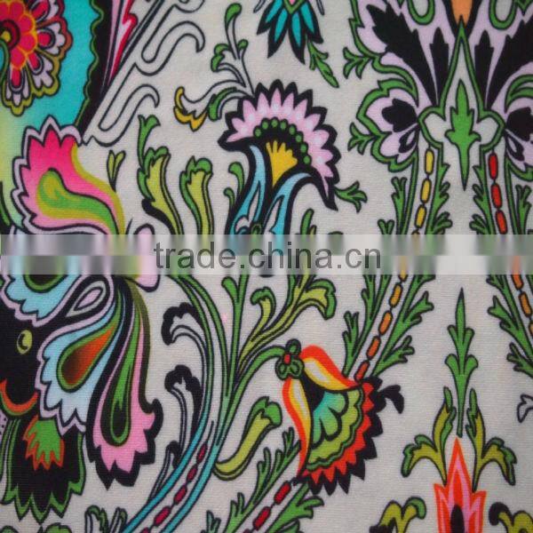 Polyester Spandex Stretch Knitted Fabric Printed Used for Sports Suits