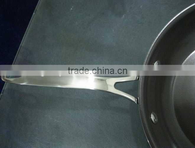 Nonstick Aluminium fry pan with stainless steel handle