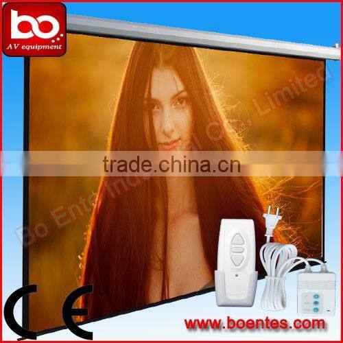 Matte White Wall Mounted Motorized Projection Screen/Ceiling Electrical Projector Screen