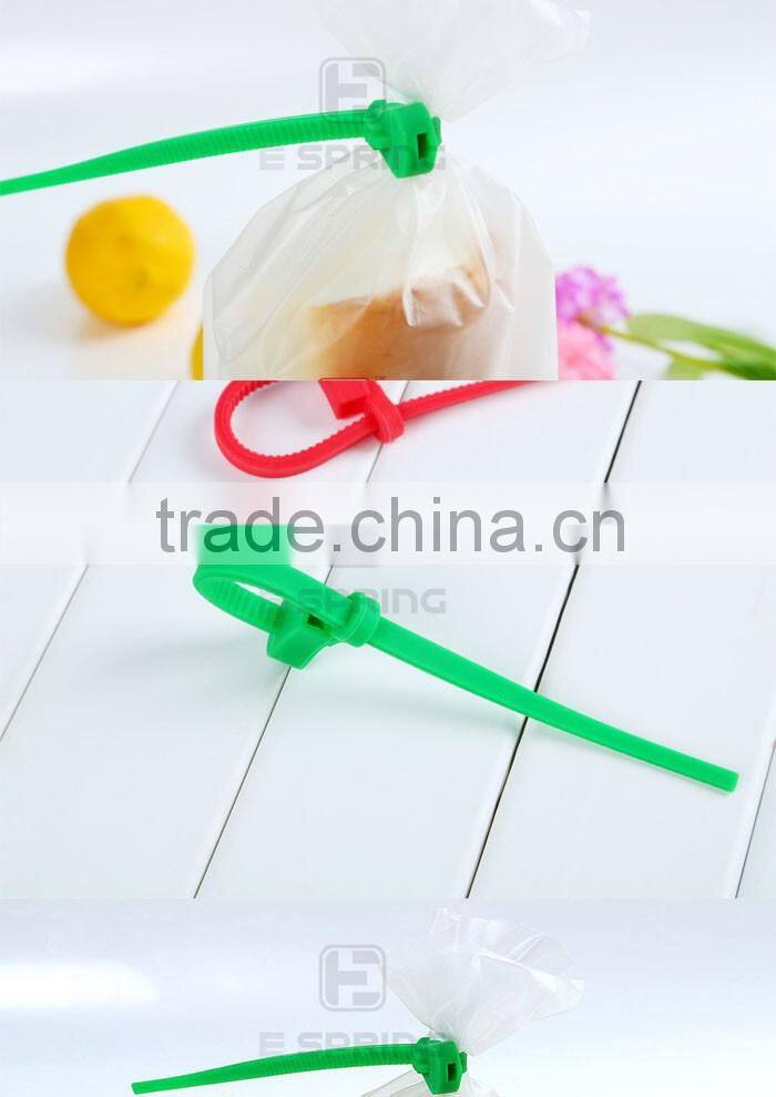 High Quality Candy Color Silicone Sealing Clip Strapping Tape For Snack Food Bag Cellphone PC Cables Ties