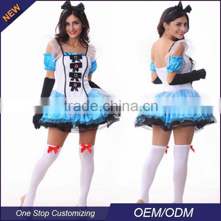 china factory price sexy adult ladies alice fancy dress costumes