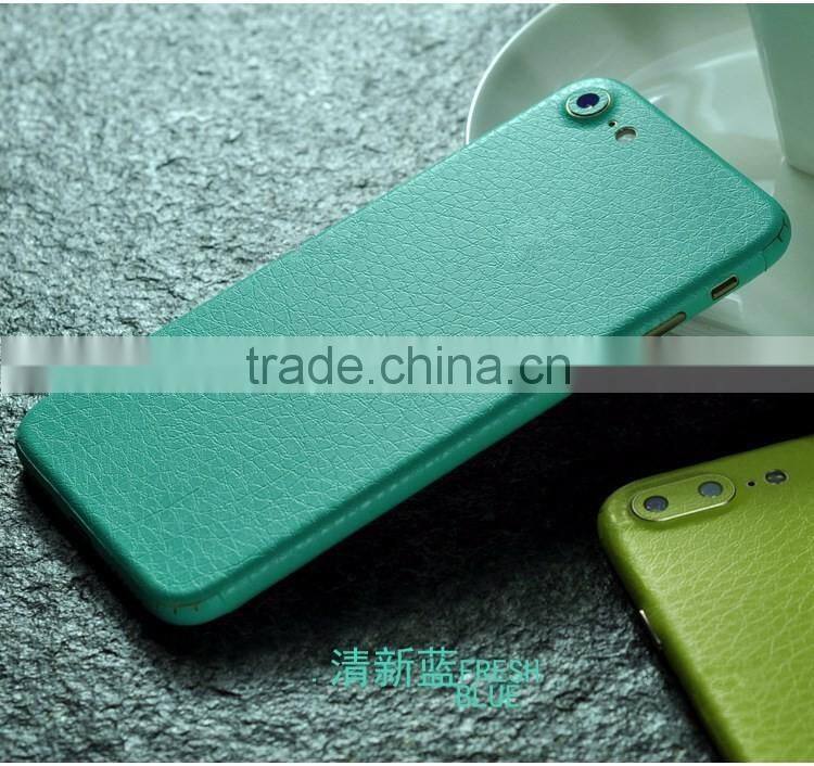 Wholesale for iPhone 7 leather sticker litchi leather skin sticker decal full body sticker