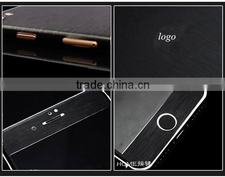 Hot selling for iphone 7 skin sticker brushed metal pvc wrap decal, full body design