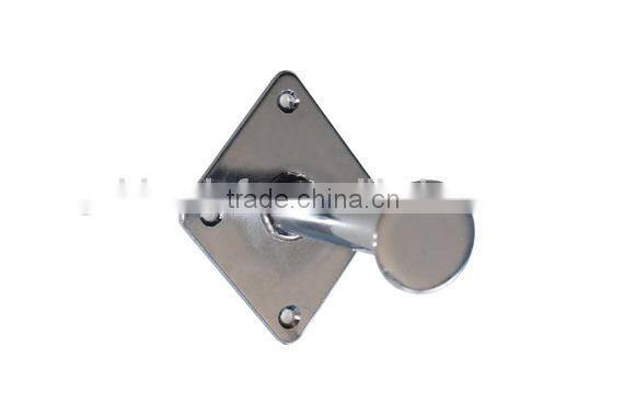 Chrome wall-mounted metal wall hook