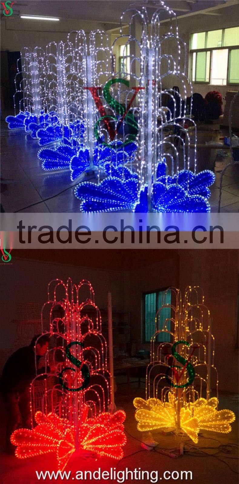 220V Customized 3D fountain Christmas led sculpture motif light