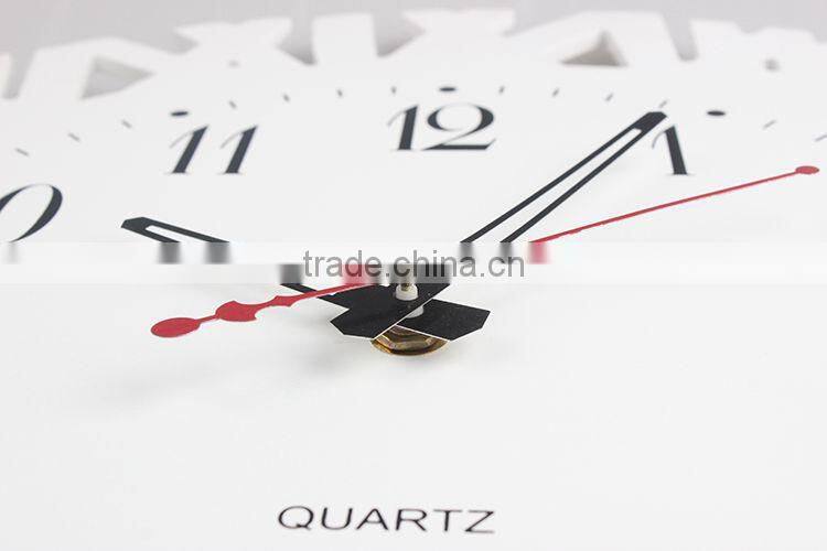 Beautiful MDF round wood wall clock for decoration