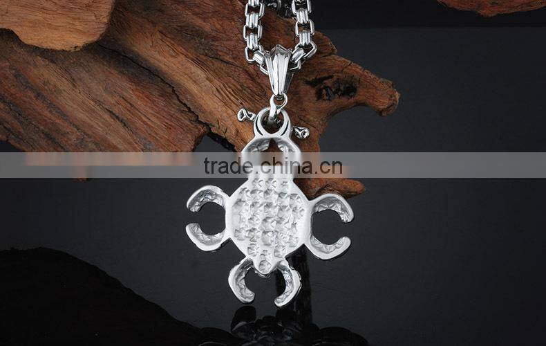 Unique design stainless steel snake shape charm pendant