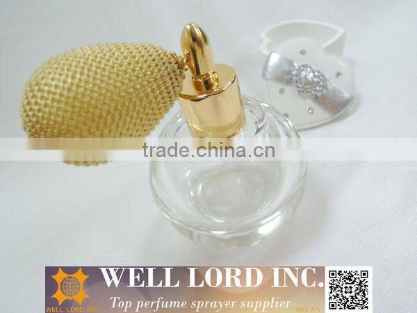 Popular wedding gift set 50ml perfume with red bulb sprayer bottle