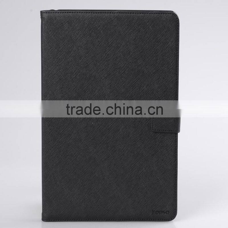 Ultra Slim PU leather case for Apple iPad 6 (with sleep mode function) - Black Cross pattern