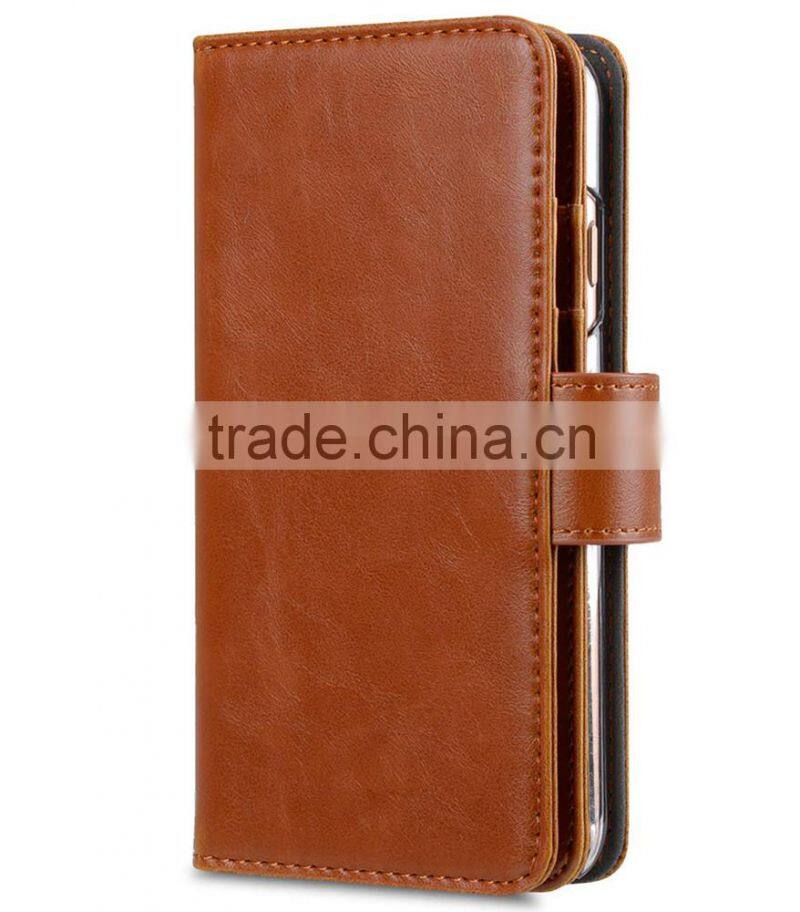 Newly Wallet Brown Double Layer PU Leather Case for Apple iPhone 6s/6 Plus (5.5")