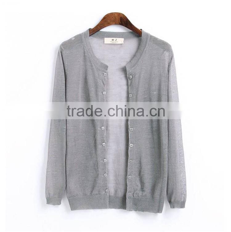 15PKBS10 spring summer autumn new style breathable bamboo cardigan UV-protection