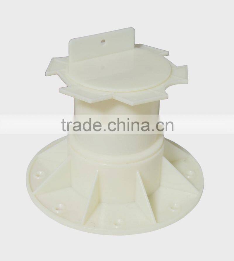adjustable plastic pedestal deck support for decking/tiles
