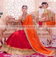 Ideal Embroidered Work A Line Lehenga Choli/indian lehenga online shopping