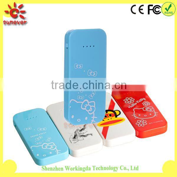 Ultra slim carton power bank many colors for choose