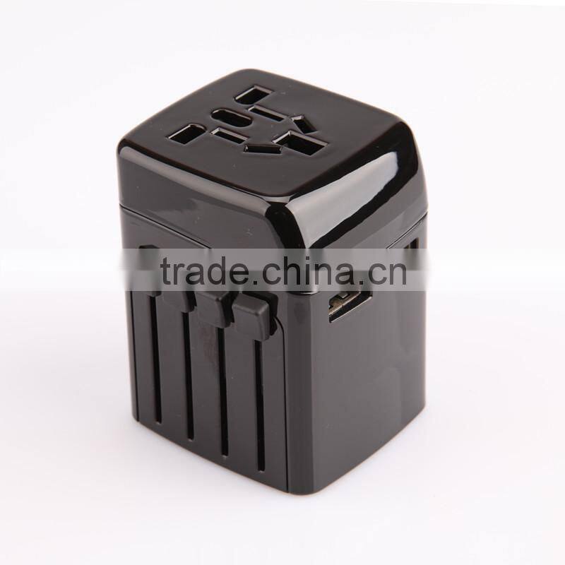 Top quality CE international converter 2500mah travel adapter with USB