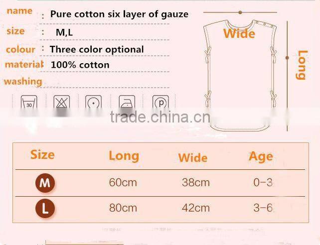 100% cotton Six-layers of gauze sleeping bag Pure cotton bag newborns anti kick quilt bag