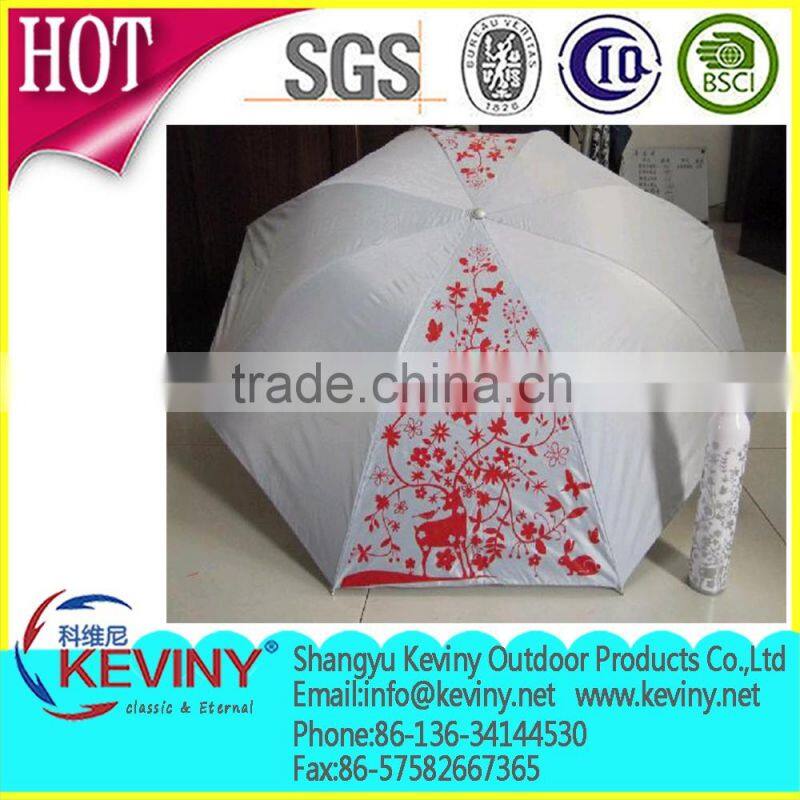 Promotional customized Wine bottle umbrella manual open folded umbrella made in china