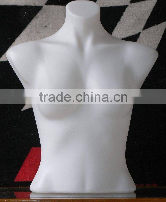 Plastic Female Mannequin Bust